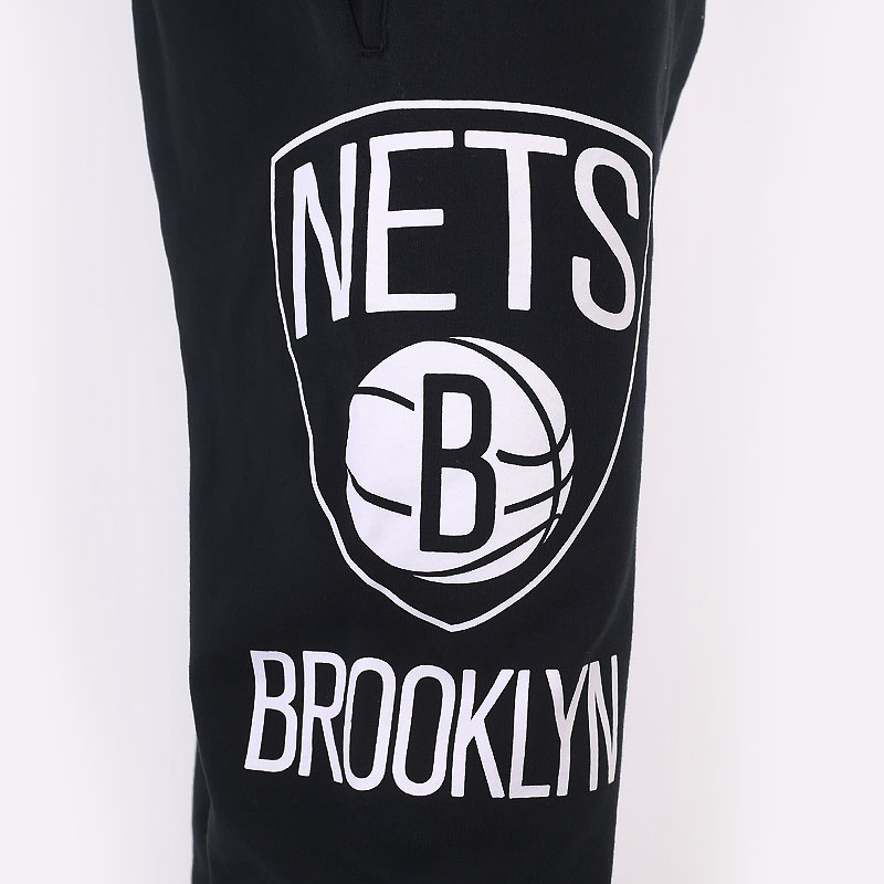 мужские черные брюки Mitchell and ness NBA Brooklyn Nets Pants 507PBRONETBLK - цена, описание, фото 2
